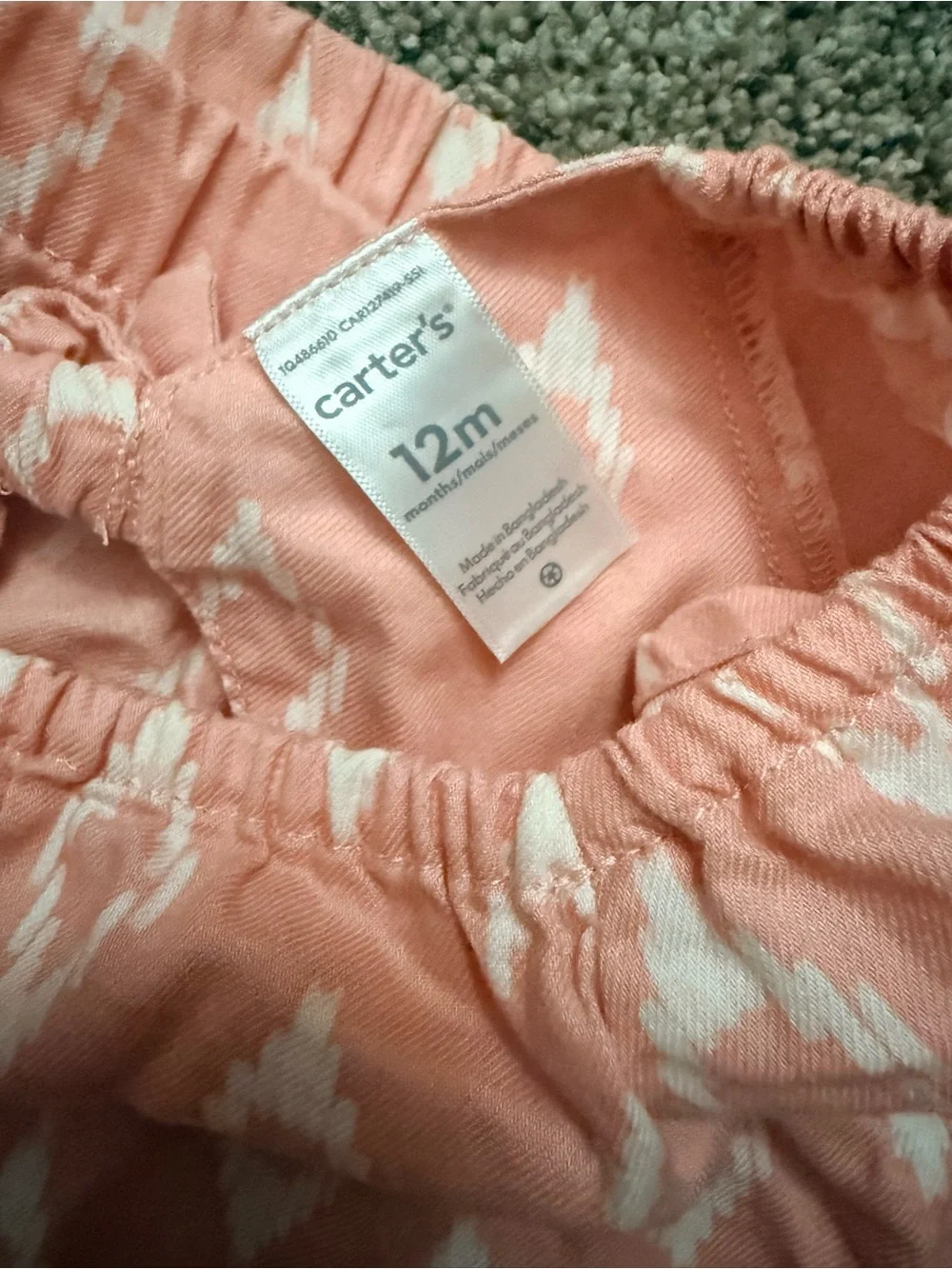 Carter's Peach Ikat Girls' Top & Shorts Set